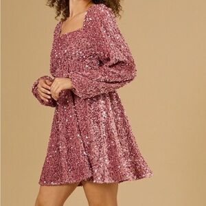 Altar'd State Pink Sequin Dress
